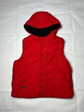 Ralph Lauren Red‎ Hooded Puffer Vest